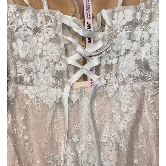 NWT Mac Duggal 11331 GLITTER FLORAL APPLIQUE SLEEVELESS MERMAID GOWN $898 - Picture 8 of 12